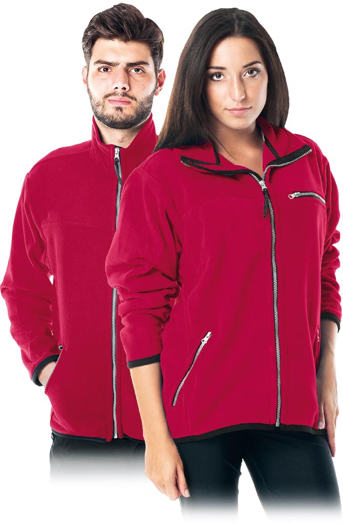 BLUZA OCHRONNA Z POLARU - CZERWONY XL