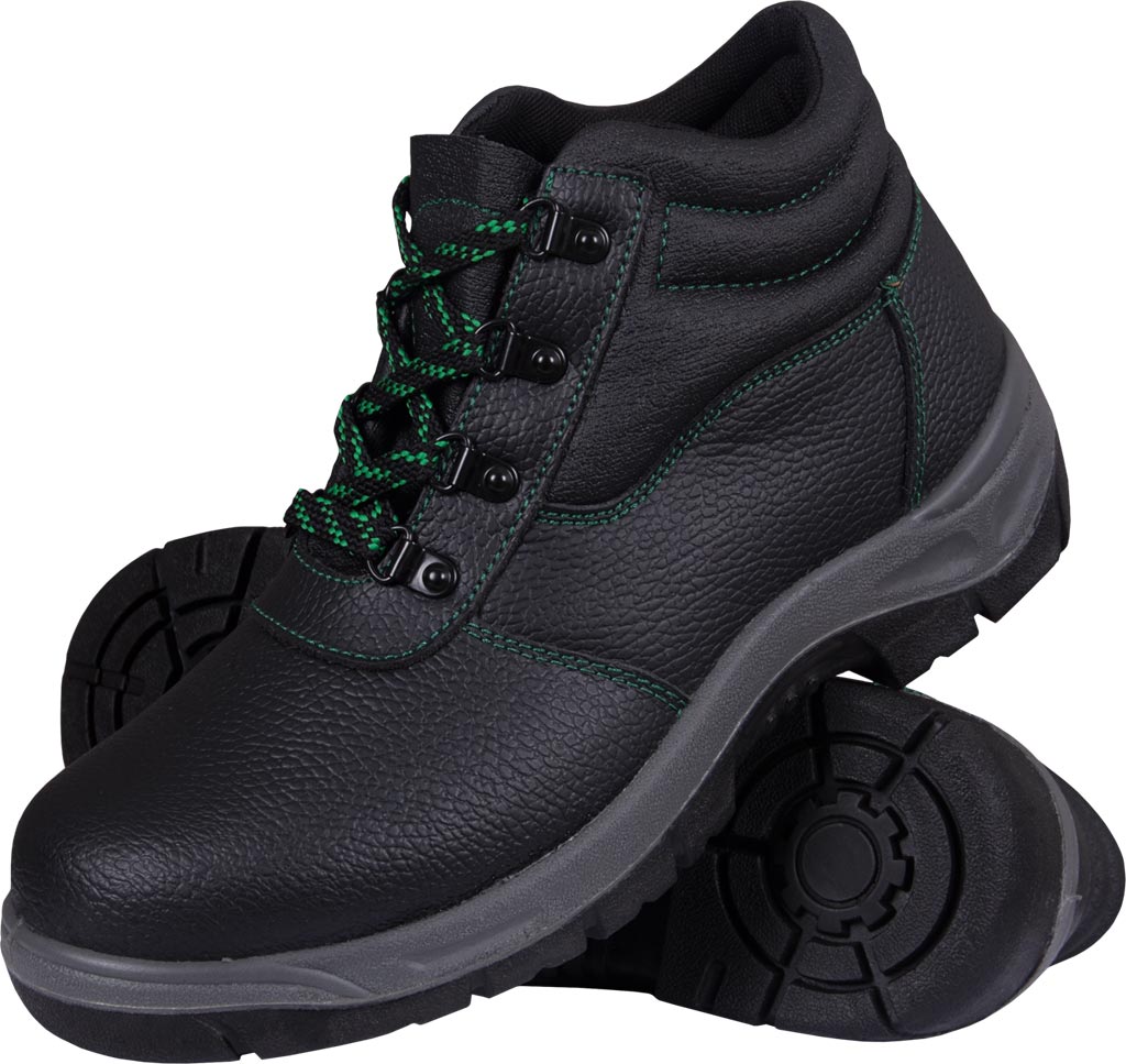 BUTY BEZPIECZNE - CZARNO-SZARO-ZIELONY 51