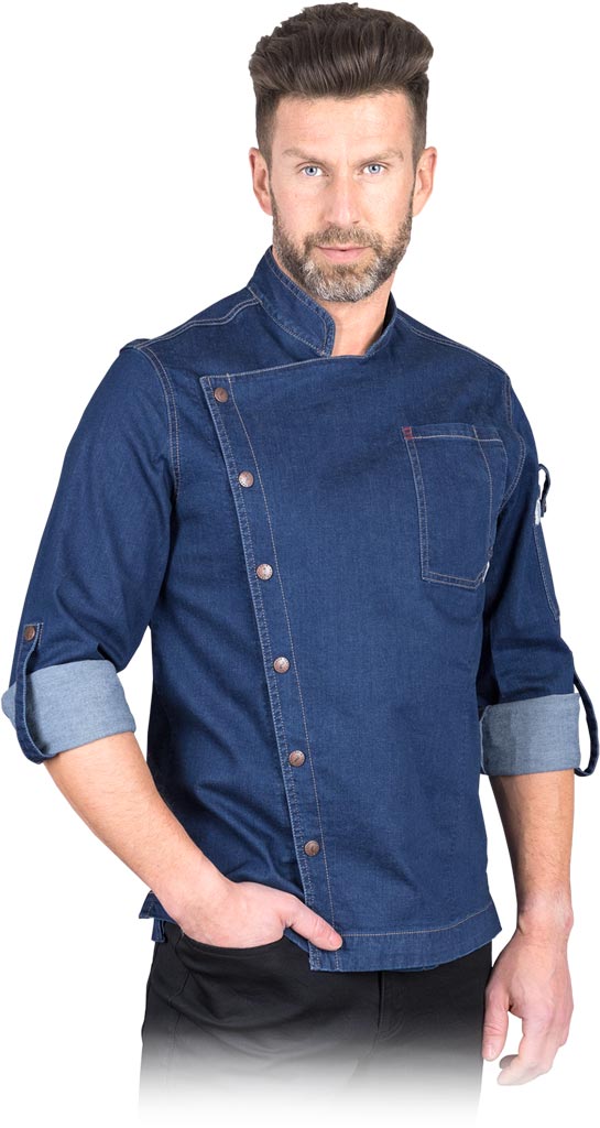 BLUZA KUCHARSKA OCHRONNA - GRANATOWY 3XL