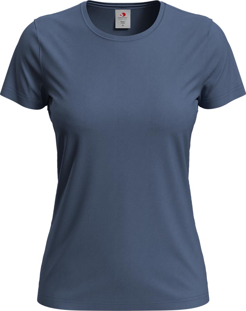 T-SHIRT DAMSKI - DENIM BLUE L
