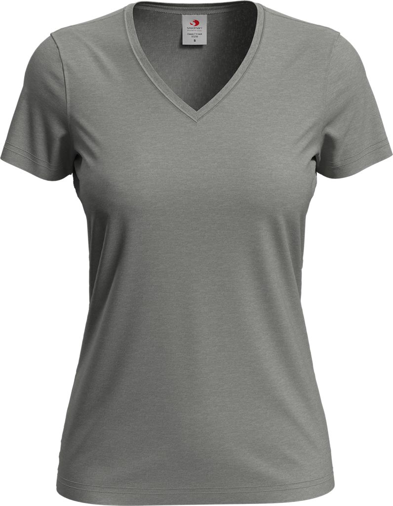 T-SHIRT DAMSKI - SZARY HEATHER L