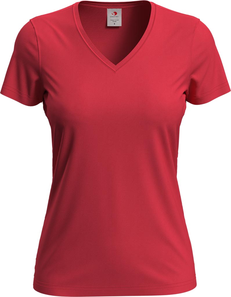 T-SHIRT DAMSKI - CZERWONY SZKARŁATNY S