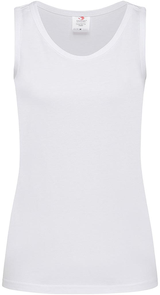 T-SHIRT DAMSKI BEZ RĘKAWÓW - BIAŁY XL