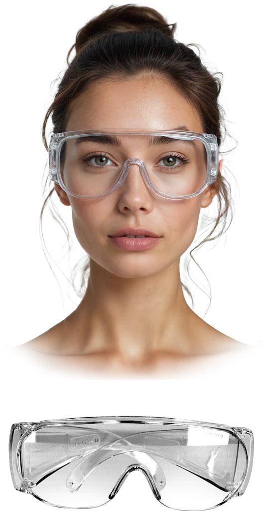 OKULARY OCHRONNE - TRANSPARENTNY uni