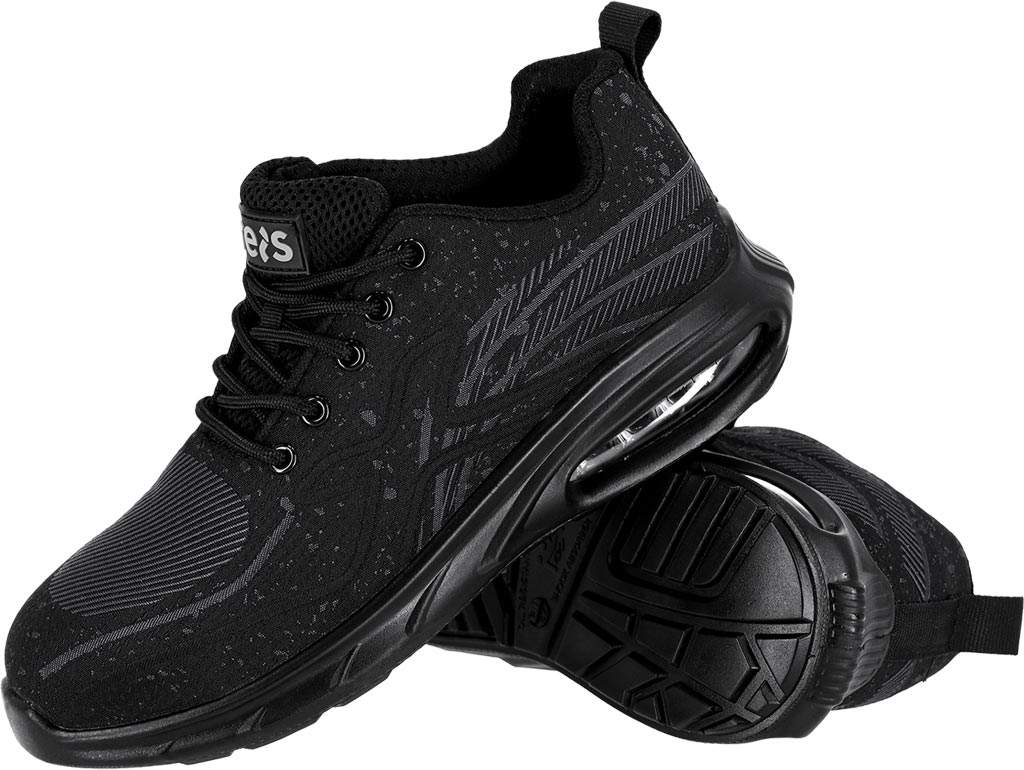 BUTY BEZPIECZNE - CZARNO-CZARNY 45