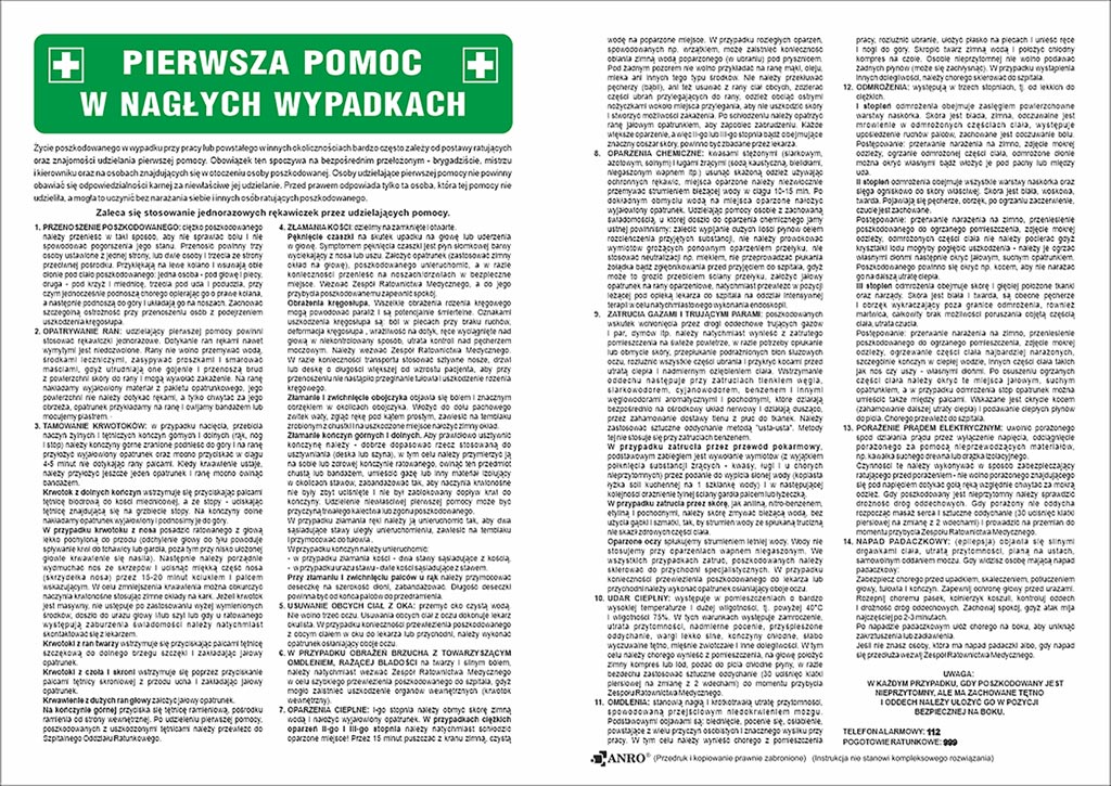 ZNAK BEZPIECZEŃSTWA -  500x350 mm