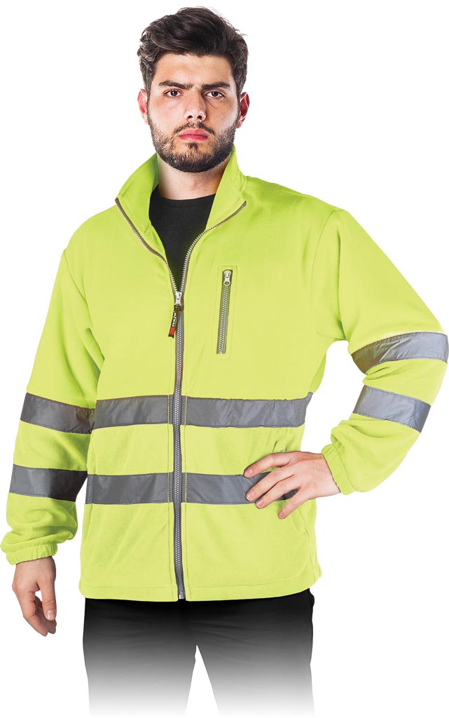 BLUZA OCHRONNA Z POLARU  - ŻÓŁTY 2XL