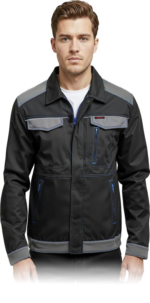 BLUZA OCHRONNA - CZARNO-SZARY 3XL