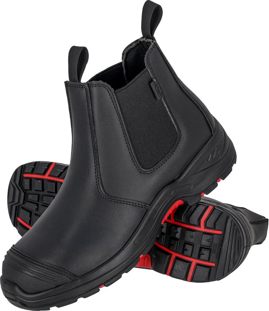 BUTY BEZPIECZNE - CZARNO-CZERWONY 41