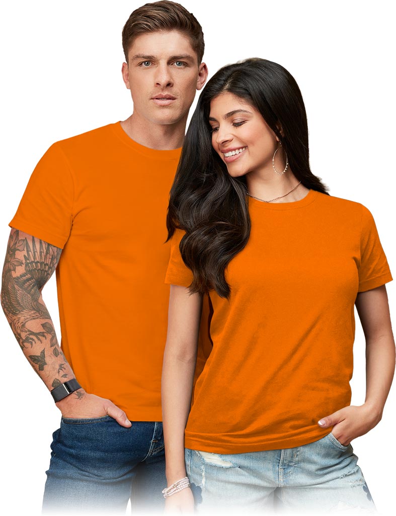 T-SHIRT - POMARAŃCZOWY M
