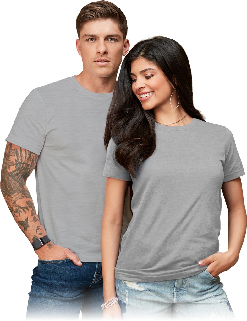 T-SHIRT - SZARY HEATHER 4XL