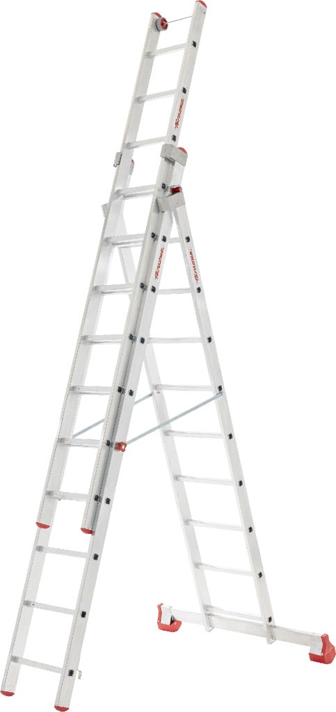 DRABINA - SREBRNO-CZERWONY 48x229 cm