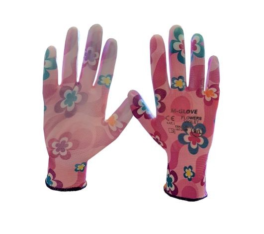 M-GLOVE FLOWERS VIOLET KAT.I. : Rozmiar - 6